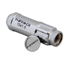 Load image into Gallery viewer, NRG 700 Series M12 X 1.5 Steel Lug Nut w/Dust Cap Cover Set 21 Pc w/Locks &amp; Lock Socket - Silver NRGLN-LS700SL-21