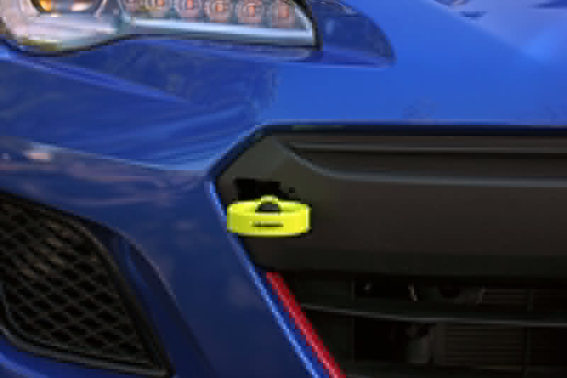 PERRIN 18-21 Subaru WRX & STI / 13-25 BRZ / 17-20 Toyota 86 Tow Hook Kit (Front) - Neon Yellow PERPSP-BDY-235NY