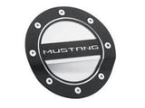 Comp Series Fuel Door; Black w/Silver Accents; - Drake Muscle FR3Z-6640526-MB