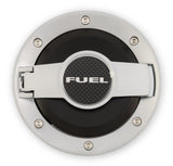Fuel Door Assembly; Satin Ring w/Black Center; - Drake Muscle MO-210001-S
