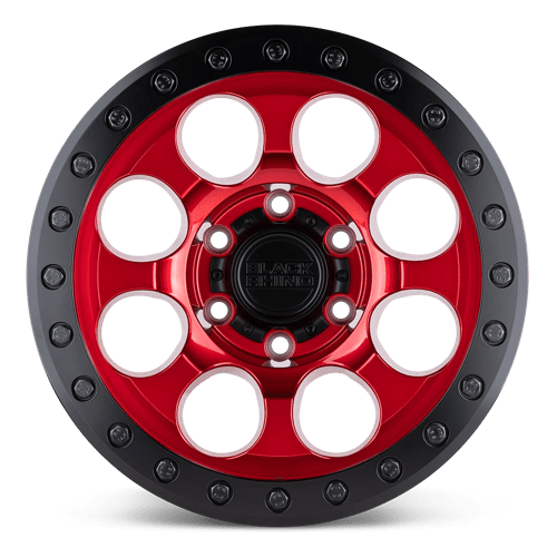 BR RIOT BL 17X8.5 6X135 +0 87 CDY RED BK