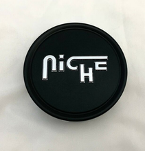 Load image into Gallery viewer, NICHE 2.95&quot; FLAT CAP-MT-BLK SILVER LOGO