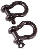 D-Ring Shackle Kit, 3/4 inch, Black, Steel, Pair - Rugged Ridge 11235.04