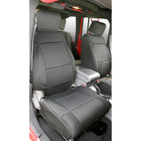Seat Cover Kit, Front, Neoprene, Black; 07-10 Jeep Wrangler JK - Rugged Ridge 13214.01