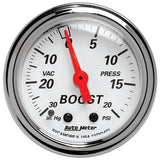 Artic White Boost/Vacuum Gauge - AutoMeter 1372