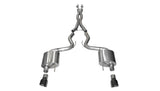 Corsa Performance 3.0in. Cat-Back Dual Rear Exit with Single 4.5in. Black PVD Pro-Series Tips