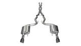 Corsa Performance 3.0in. Cat-Back Dual Rear Exit with Single 4.5in. Gunmetal PVD Pro-Series Tips