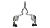 Corsa Performance 3.0in. Cat-Back Dual Rear Exit with Twin 4.0in. Black PVD Pro-Series Tips