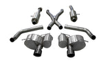 Corsa Performance 2.75in. Cat-Back Dual Rear Exit with Single 4.5in. Black PVD Pro-Series Tips