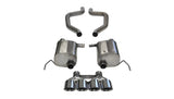 2.75in. Axle-Back Dual Rear Exit with Quad 4.5in. Polished Pro-Series Tips - Corsa Performance 14766