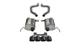 2.75in. Axle-Back Dual Rear Exit with Quad 4.5in. Black PVD Pro-Series Tips - Corsa Performance 14768BLK