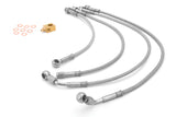 Brake Hose Kit, Braided Stainless Steel; 07-18 Jeep Wrangler JK - Rugged Ridge 16734.10