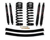 Skyjacker Bronco Suspension Lift Kit 75-77 Ford Bronco w/Shock Black MAX Shocks 1.5-2 Inch Lift Incl. Front Coil Springs Rear Add-A-Leafs Skyjacker
