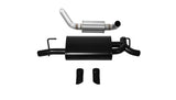 2.5in. Axle-Back Dual Rear Exit with Turn Downs (Full System Powder Coat Black) - Corsa Performance 21015BLK