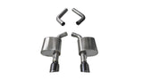 2.75in. Axle-Back Dual Rear Exit with Single 4.5in. Black PVD Pro-Series Tips - Corsa Performance 21019BLK