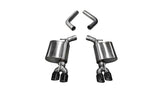 2.75in. Axle-Back Dual Rear Exit with Twin 3.5in. Black PVD Pro-Series Tips - Corsa Performance 21020BLK
