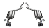 3.0in. Axle-Back Dual Rear Exit with Twin 4.0in. Black PVD Pro-Series Tips - Corsa Performance 21050BLK