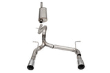 2.75in. Cat-Back Dual Rear Exit with Single 4.0in. Polished Flat Cut Tips - Corsa Performance 21124