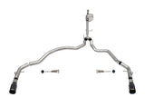 3.0in. Dual Rear Exit Catback Exhaust System with Flat Cut 4.0in. Dual Wall Tips - Corsa Performance 21146BLK