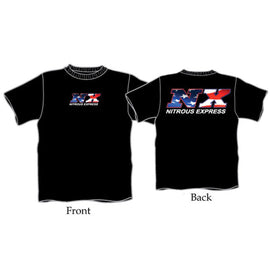 Nitrous Express Small Black Nx American Flag Shirt