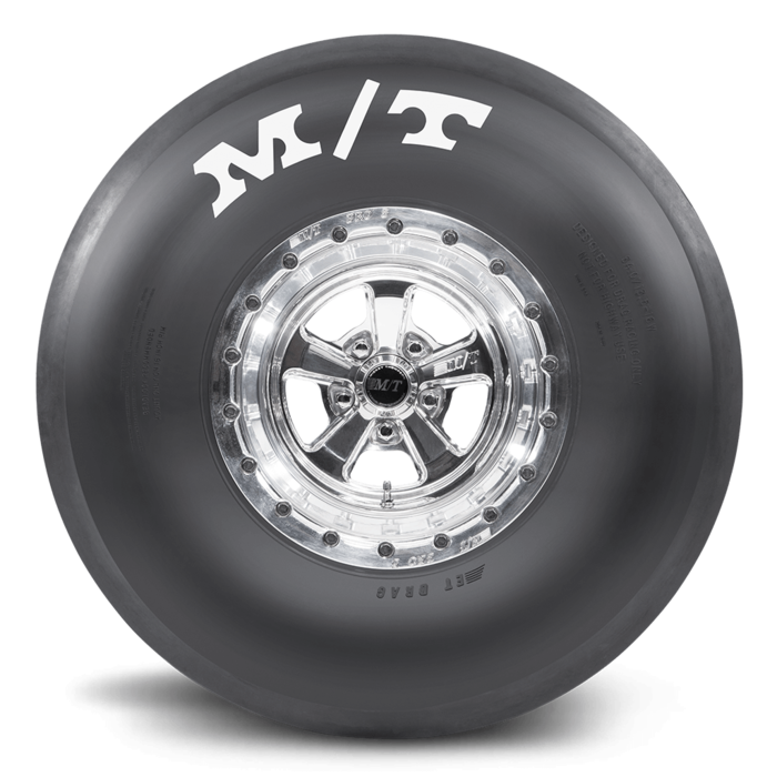 ET Drag 15.0 Inch 26.0/10.0-15 Painted White Letter Racing Bias Tire Mickey Thompson