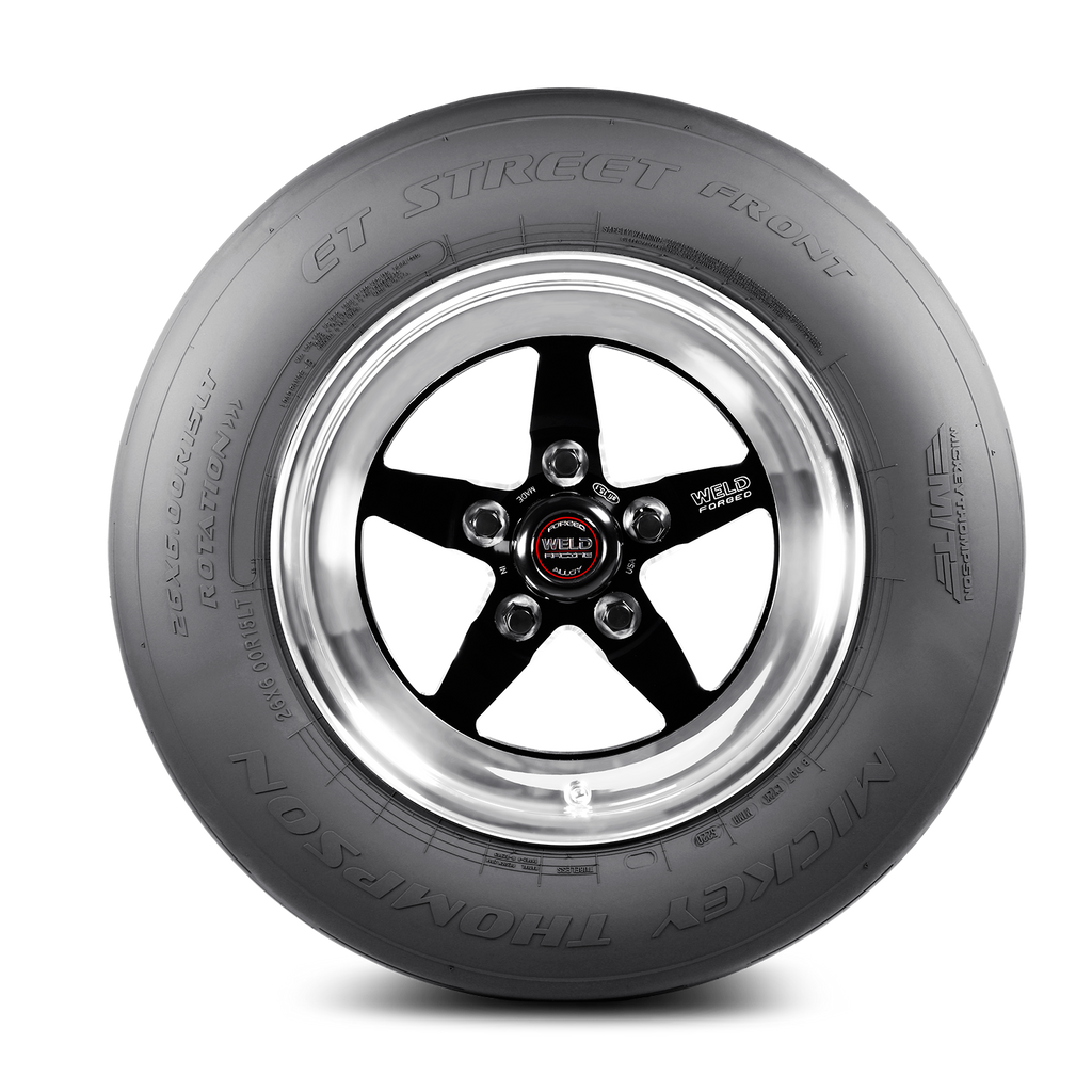 ET Street Front 15.0 Inch 26X6.00R15LT Black Sidewall Racing Bias Tire Mickey Thompson