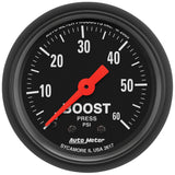 2-1/16in Z-Series Boost Gauge 0-60psi - AutoMeter 2617