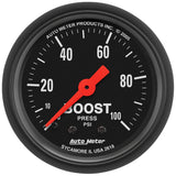 2-1/16in Z/S Boost Gauge - 0-100psi - AutoMeter 2618