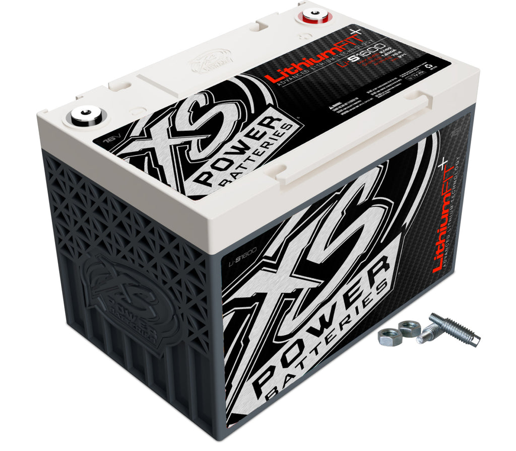 XS Power Batteries Lithium Racing 16V Batteries - Stud Adaptors/Terminal Bolts Included 2160 Max Amps