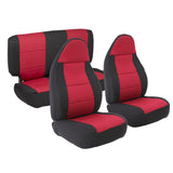 Neoprene Seat Cover 97-02 Wrangler TJ Set Front/Rear Red Smittybilt - Smittybilt 471230