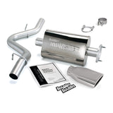 Banks Power Monster Exhaust System Single Exit Chrome Ob Round Tip 04-06 Jeep 4.0L Wrangler TJ Banks Power