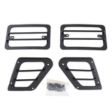 Euro Head Light Guards 97-06 Wrangler TJ Black 4 Piece Smittybilt - Smittybilt 5670