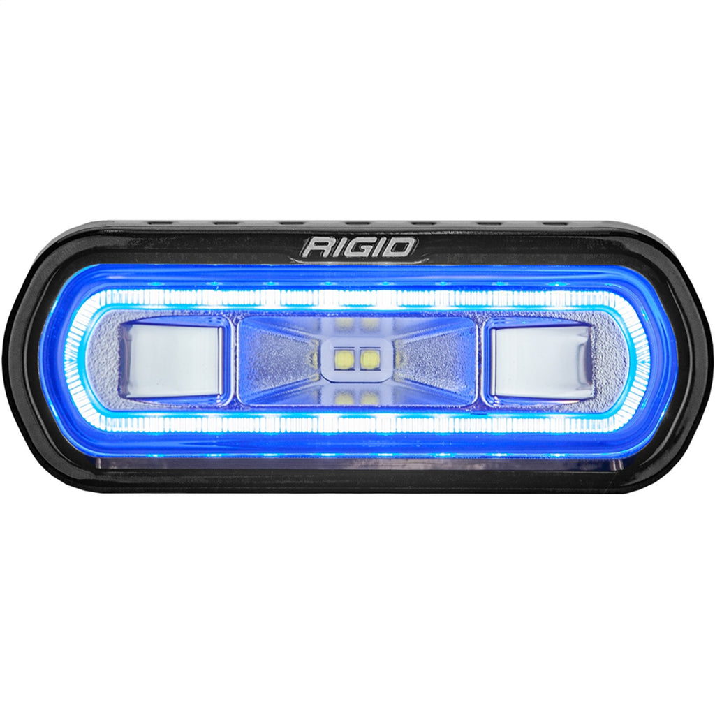 RIGID Industries 52101 RIGID SR-L Series Marine Spreader Pod, 2 Wire, Surface Mount, Black W/Blue Halo