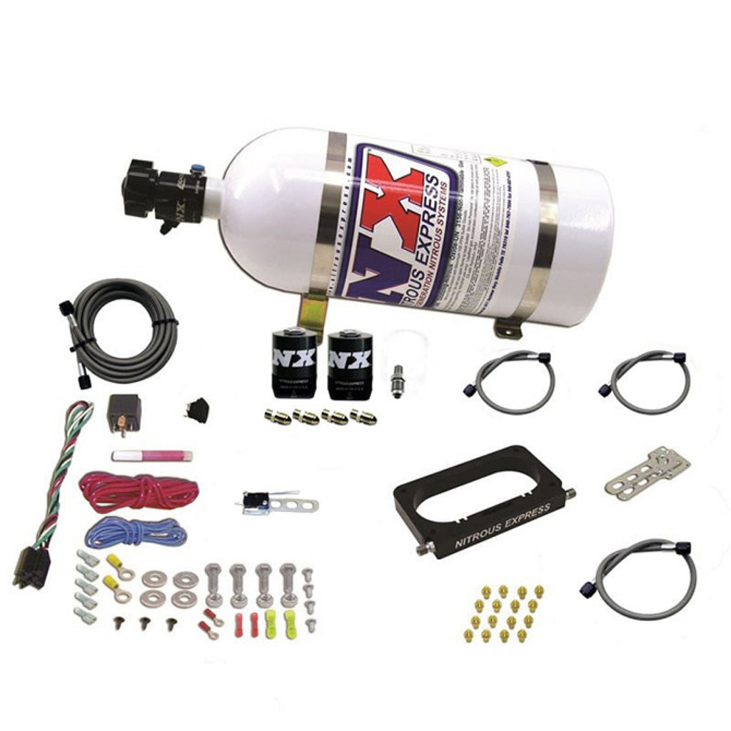Nitrous Express Ford 4 Valve Nitrous Plate System (50-300Hp) With 10Lb Bottle