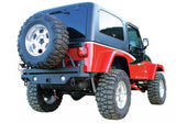 Recovery Bumper, Rear with Swing Away tire mount, Lights Sold Separately - Rampage 76610