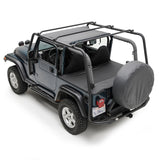 SRC Roof Rack 97-06 Wrangler TJ 300 Lb Rating Black Textured Smittybilt - Smittybilt 76713