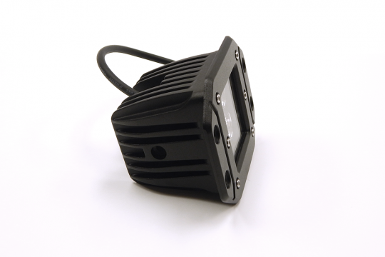 3.0 X 3.0 Inch 16W Square Flush Mount LED Light Flood Beam 1,440 Lumens Each Southern Truck Lifts
