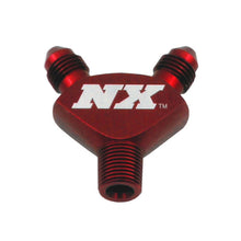 Load image into Gallery viewer, Nitrous Express 1/8Npt X 3AN X 3AN  Billet Pure-Flo  Y  Fitting (Red)
