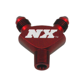 Nitrous Express 1/8Npt X 3AN X 3AN  Billet Pure-Flo  Y  Fitting (Red)
