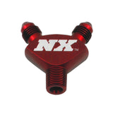 1/8NPT x 3AN x 3AN BILLET PURE-FLO Y FITTING (RED). - Nitrous Express 16077