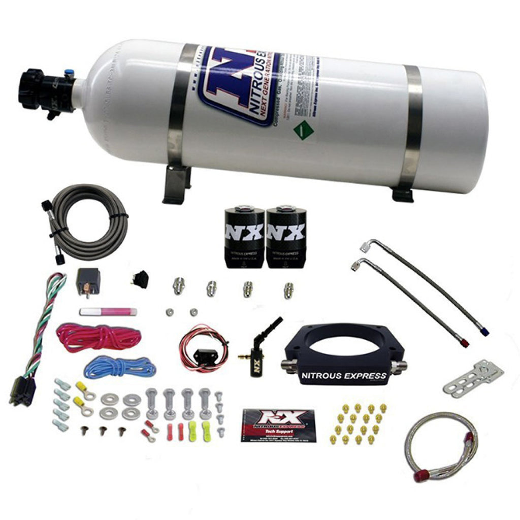 Nitrous Express 2014-Newer Gm 6.2L Truck Nitrous Plate System (35-300Hp) W/ 15Lb Bottle