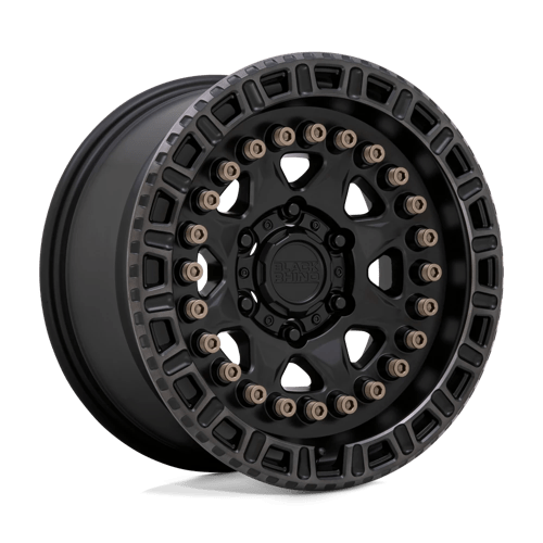BRCBN 18X9 5X5.0 M-BLK MACH-RNG -18MM