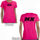 Pink T-Shirt with Black NX Logo Front and Back; Large. - Nitrous Express 16532