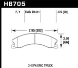 SuperDuty Disc Brake Pad; 0.776 Thickness; - Hawk Performance HB705P.776