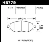 HPS 5.0 Disc Brake Pad; 0.740 Thickness; - Hawk Performance HB779B.740