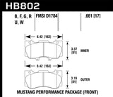 HPS 5.0 Disc Brake Pad; 0.661 Thickness; - Hawk Performance HB802B.661