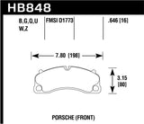 HP Plus Disc Brake Pad; 0.646 Thickness; - Hawk Performance HB848N.646