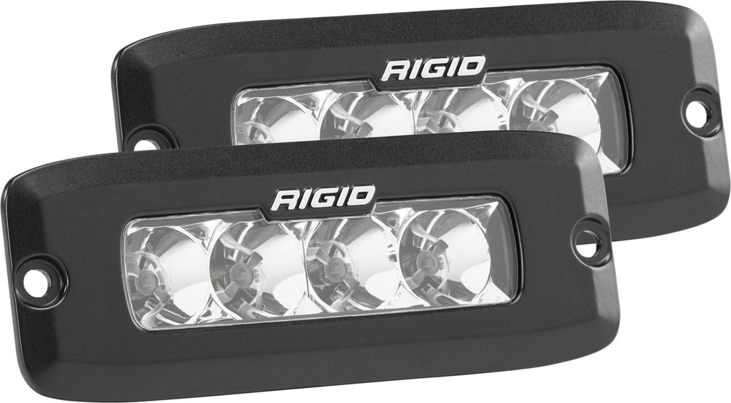 RIGID Industries 925113 RIGID SR-Q Series PRO, Flood Optic, Flush Mount, Black Housing, Pair