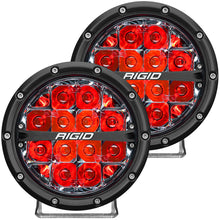 Load image into Gallery viewer, RIGID 360-Series 6 Inch Round LED Off-Road Light, Spot Beam Pattern for High Speeds, Red Backlight, Pair