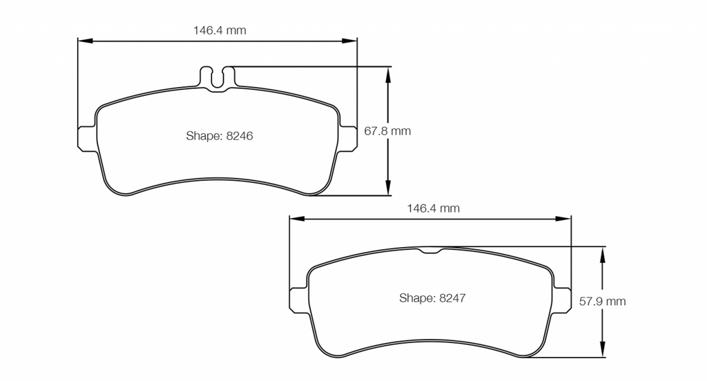 Pagid Racing 8246 RSC1 Compound Brake Pads